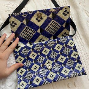 Recycled crossbody handbag